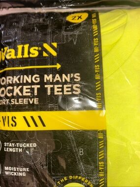 Walls High-Vis Yellow Short Sleeve Pocket Tee